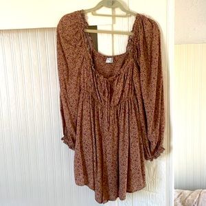 Floral Romper with long sleeves